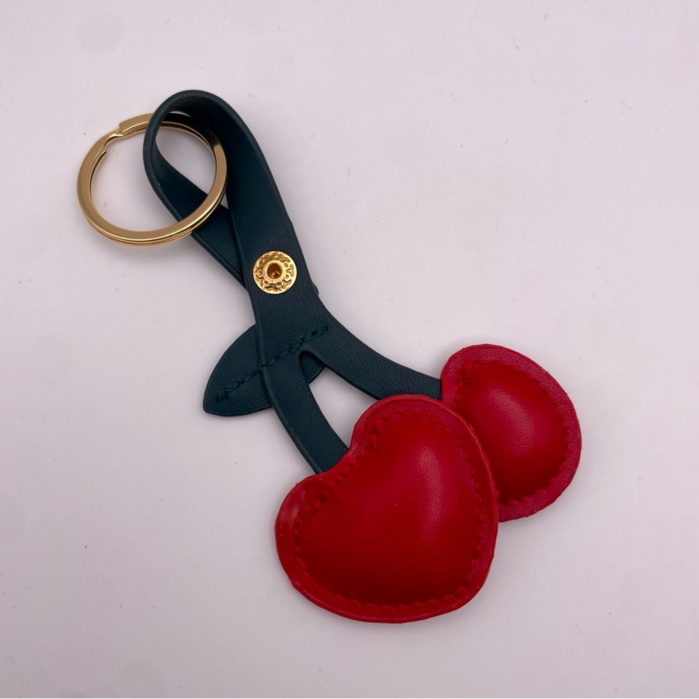 HANDMADE | Vegan Leather Cherries | Bag Charm | Keychain (Brand New!) 🍒💘